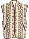 Isabel Marant Étoile Maximilia Faux Suede-trimmed Faux Shearling Vest In Nude