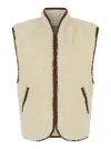 Isabel Marant Étoile 'maximilia' White Vest With Front Zip Closure In Wool Blend Woman In Beige