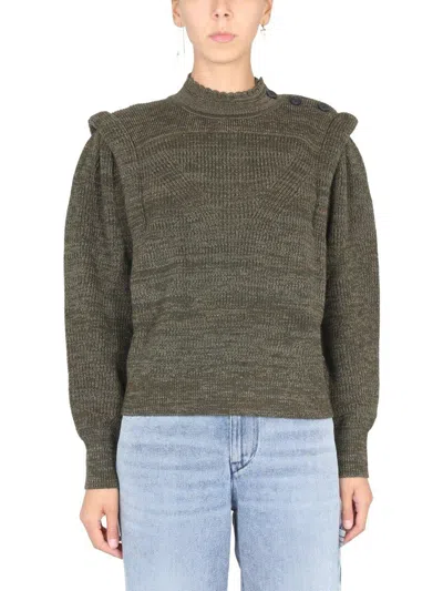 Marant Etoile Meerya Crewneck Knitted Jumper In Brown