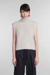 Isabel Marant Étoile Megan Turtleneck Wool Sweater Vest In Beige