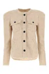 MARANT ETOILE MELANGE SAND WOOL BLEND NELLY BLAZER