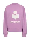 Isabel Marant Étoile Moby High-neck Logo Sweatshirt In Pink & Purple