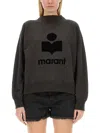 Isabel Marant Étoile Moby Sweatshirt With Flocked Logo In Black