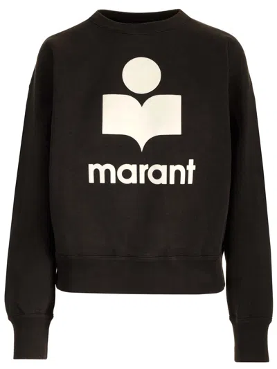 Isabel Marant Étoile Mobyli Crewneck Sweatshirt In Faded Black Ecru