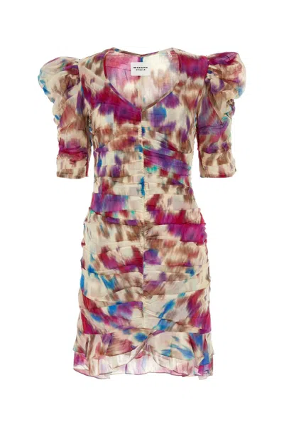 Marant Etoile Multicolor Cotton Sireny Mini Dress