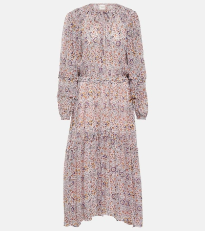 Isabel Marant Étoile Naema Floral Crêpe Midi Dress In Red