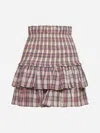 Isabel Marant Étoile Naomi Checked Cotton Voile Miniskirt