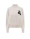 Isabel Marant Étoile Nash Intarsia Cotton And Wool-blend Turtleneck Sweater In Light Grey