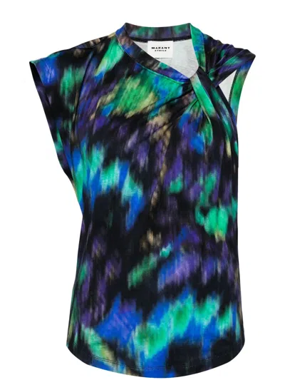Isabel Marant Étoile Nayda Asymmetric T-shirt In Blue