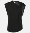 Isabel Marant Étoile Womens Nayda Asymmetrical Cotton-jersey T-shirt Black In Black