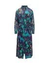 Isabel Marant Étoile Nesly Shirt Dress In Blu/green