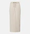Isabel Marant Étoile Noreen Cotton Jersey Midi Skirt In Beige