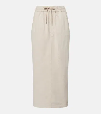 Isabel Marant Étoile Noreen Cotton Jersey Midi Skirt In Beige