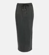 Isabel Marant Étoile Noreen Cotton Jersey Midi Skirt In Black