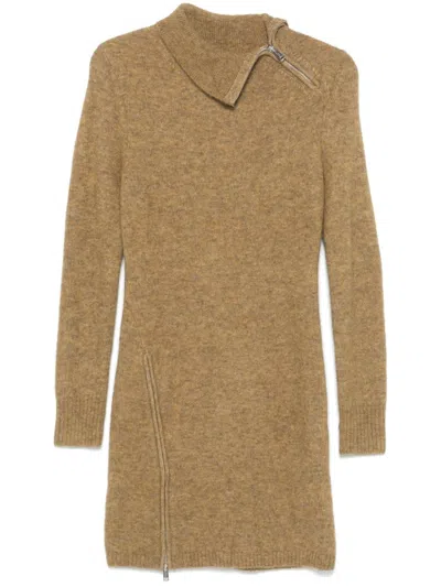 Isabel Marant Étoile Ohara Knitted Dress In Beige