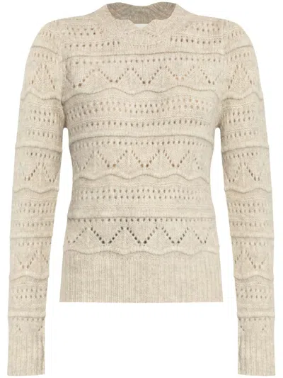 Isabel Marant Étoile Othona Patterned-knit Jumper In Beige