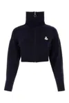 Isabel Marant Étoile Oxane Logo Embroidered Cropped Cardigan In Blue