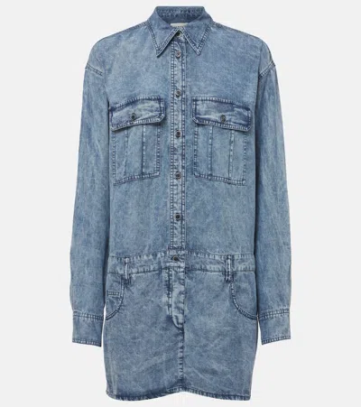 Isabel Marant Étoile Palvina Denim Shirt Dress In Blue