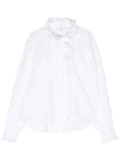 Isabel Marant Étoile Pamiala Ruffle-trim Blouse In 白色