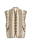Isabel Marant Étoile Maximilia Faux Suede-trimmed Faux Shearling Vest In Beige