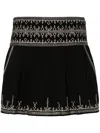 Isabel Marant Étoile Picadilia Cotton Mini Skirt In Black
