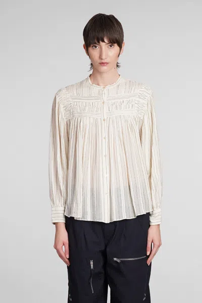 Marant Etoile Plalia Shirt In Beige Cotton