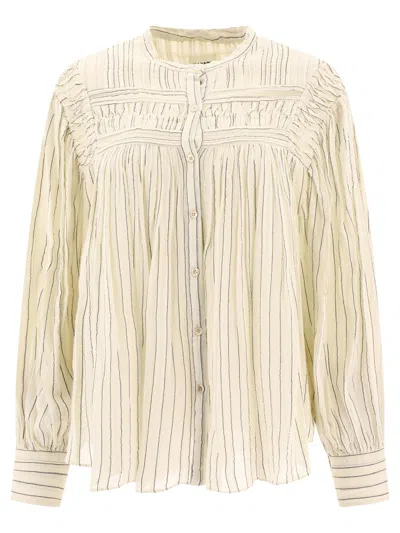 Isabel Marant Étoile Plalia Buttoned Cotton Shirt In Beige