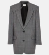 Isabel Marant Étoile Precious Checked Wool Blazer In Blue