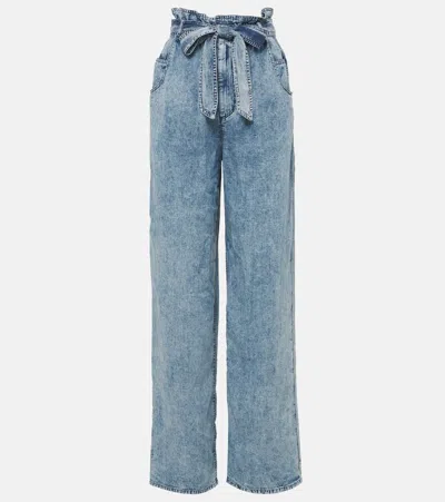 Isabel Marant Étoile Priana High-rise Wide-leg Jeans In Blue