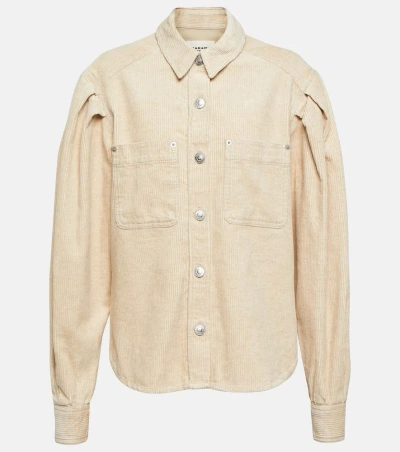 Marant Etoile Renata Corduroy Shirt Jacket In White