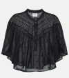 MARANT ETOILE SAFI ASYMMETRIC LACE TOP