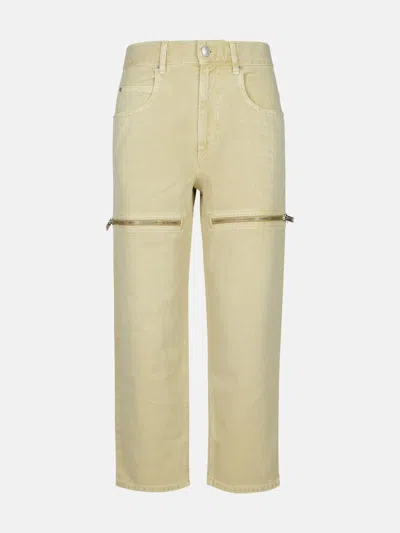 Marant Etoile 'salia' Beige Cotton Jeans