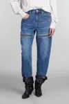 MARANT ETOILE SALIA JEANS IN BLUE COTTON