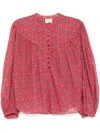 Isabel Marant Étoile Multicolor Cotton Blouse In Pink