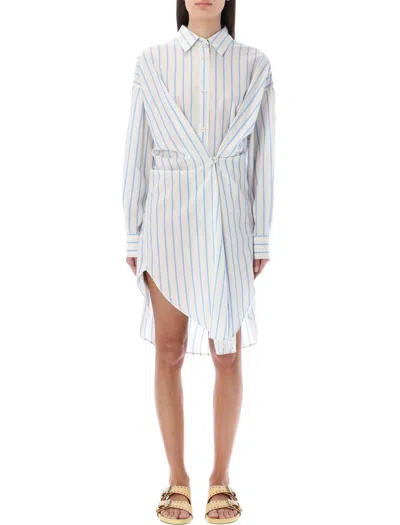 Isabel Marant Étoile Seen Striped Cotton-poplin Midi Shirt Dress In Multi