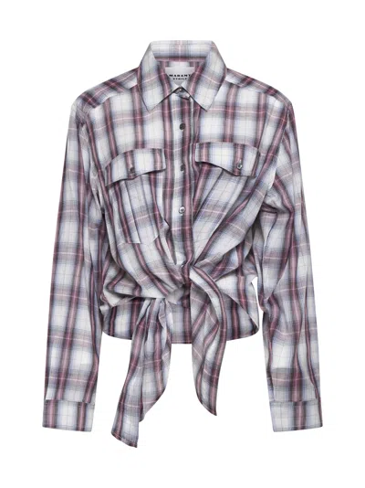 Marant Etoile Tie-front Nath Shirt In Neutrals