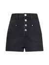 Isabel Marant Étoile Jovany Ultra High Rise Denim Shorts In Faded Black
