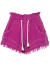 Isabel Marant Étoile Talapiz Silk Shorts In Purple