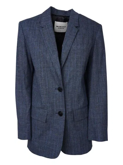 Marant Etoile Single Breasted Tailored Blazer In Blue