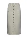 Isabel Marant Étoile Denim Vandy Skirt For In Beige