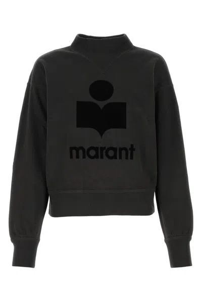 Marant Etoile Slate Cotton Moby Sweatshirt In Black