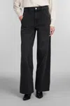 MARANT ETOILE SOLENE JEANS IN BLACK COTTON