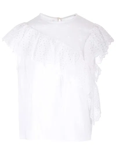 Isabel Marant Étoile Sorani Broderie-anglaise Blouse In White