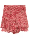 Isabel Marant Étoile Isabel Marant Etoile Fuchsia Printed Sornel Shorts In Red