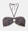 Isabel Marant Étoile Starneage Halterneck Bikini Top In Black