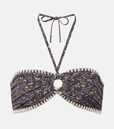 Marant Etoile Starneage Halterneck Bikini Top In Black