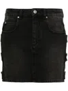 Isabel Marant Étoile Stessy Skirt In Grey Cotton In Black