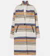 Isabel Marant Étoile Striped Wool-blend Coat In Multicoloured