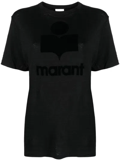 Marant Etoile T-shirt Zewel In Lino In Black