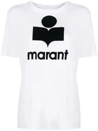 Marant Etoile Zewel Linen T-shirt In White